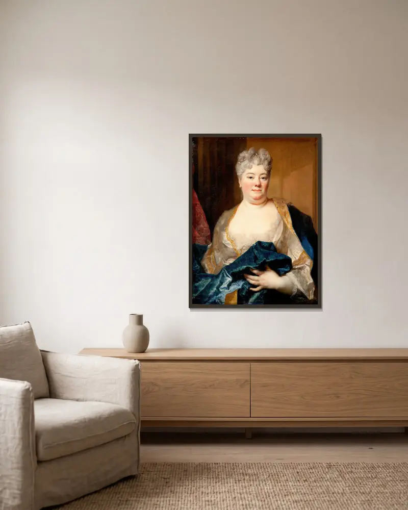 Stina Lillie av Nicolas de Largillière inramad på en vägg