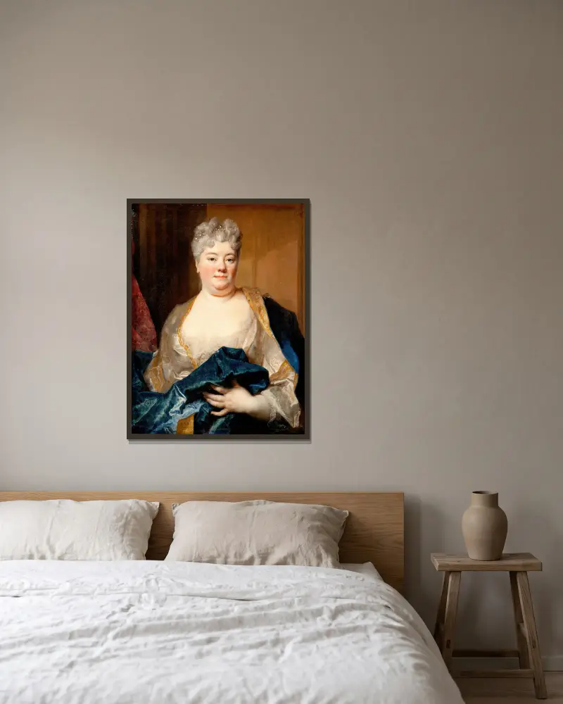 Stina Lillie av Nicolas de Largillière inramad på en vägg
