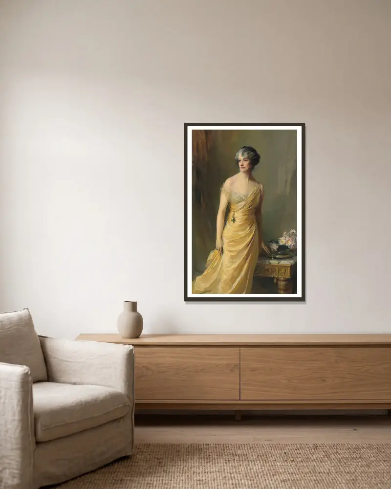 Lady Ludlow, née Alice Sedgwick Mankiewicz av Philip Alexius de László inramad på en vägg