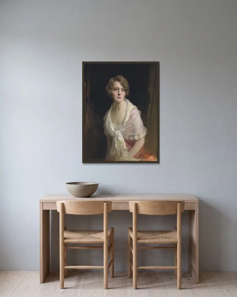 Mrs Claud Mullins, född Gwen Brandt av Philip Alexius de László inramad på en vägg