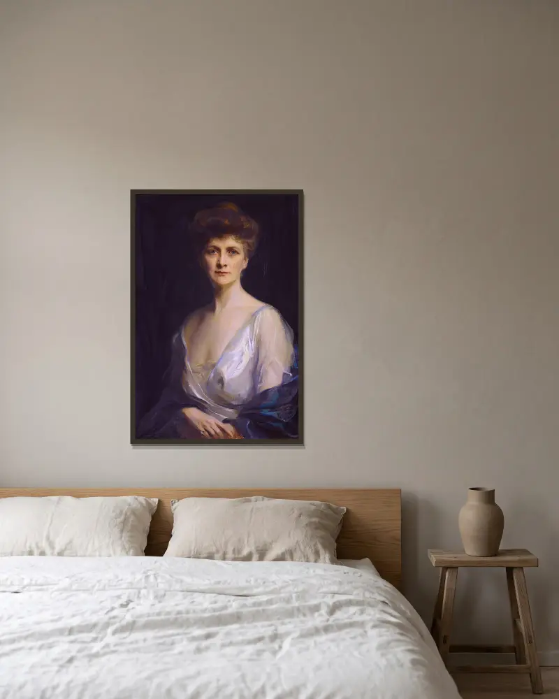 Paní John W. Davisová, rozená Ellen G. Basselová, Philip Alexius de László v rámu na stěně