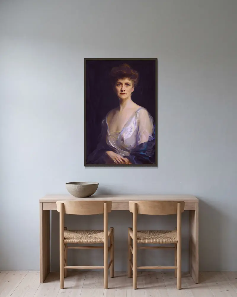 Paní John W. Davisová, rozená Ellen G. Basselová, Philip Alexius de László v rámu na stěně