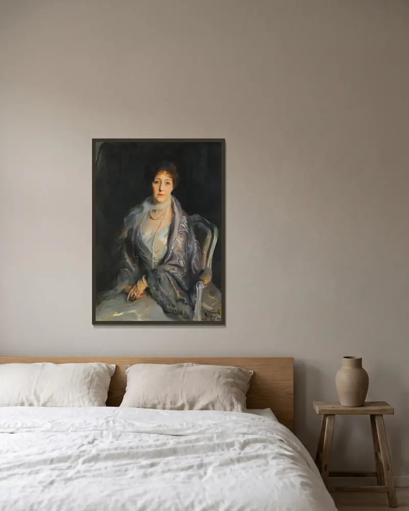 Portret damy, Philip Alexius de László w ramie na ścianie