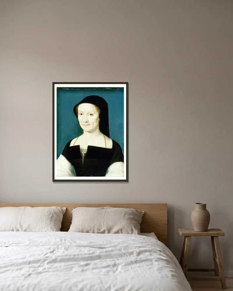 Isabeau de Savoie, grevinna av Bouchage av Corneille de Lyon inramad på en vägg