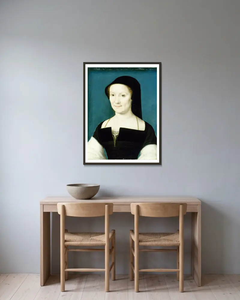 Isabeau de Savoie, grevinna av Bouchage av Corneille de Lyon inramad på en vägg