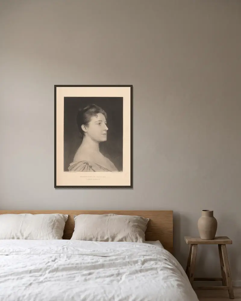 Mademoiselle Dudlay (Comédie-Française), Louis Maurice Boutet de Monvel w ramie na ścianie
