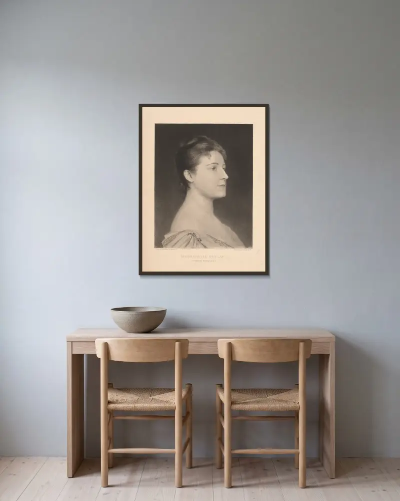 Mademoiselle Dudlay (Comédie-Française), Louis Maurice Boutet de Monvel w ramie na ścianie