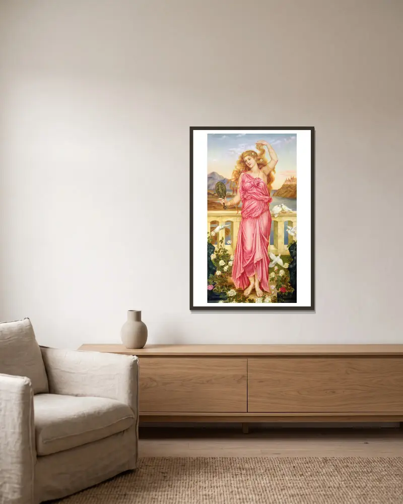 Helena von Troja, 1898 – Nr. 2 von Evelyn De Morgan gerahmt an einer Wand
