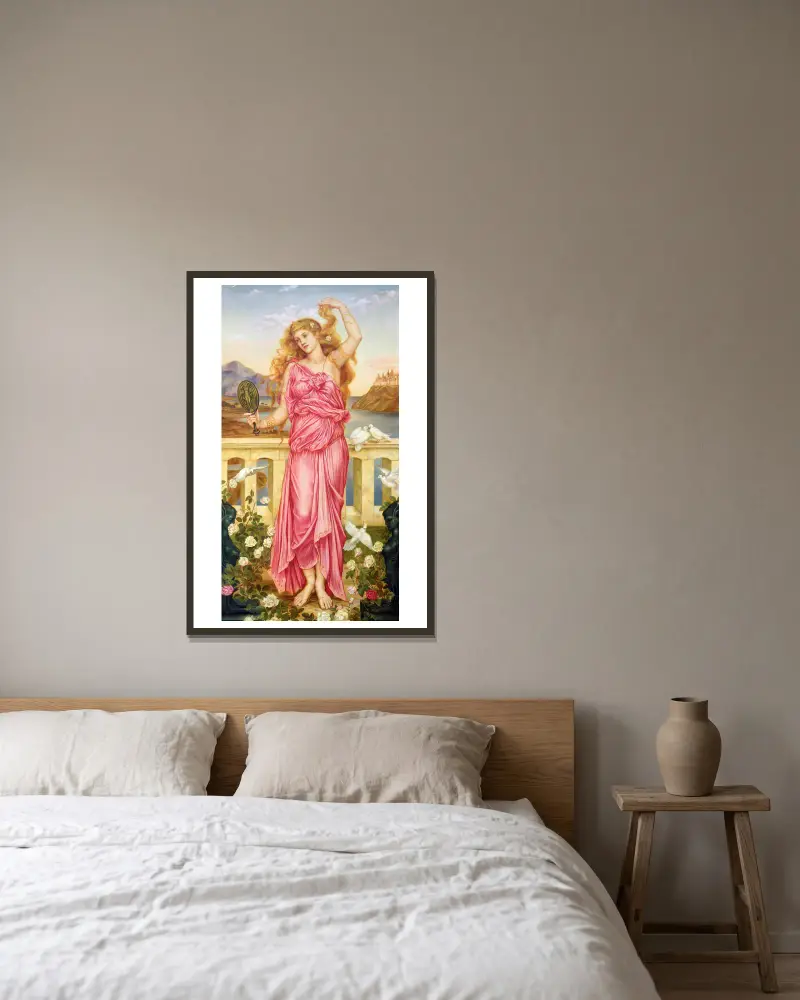 Helena von Troja, 1898 – Nr. 2 von Evelyn De Morgan gerahmt an einer Wand