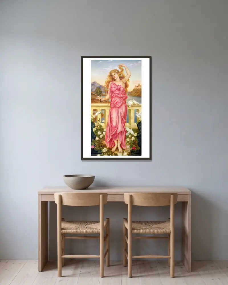 Helena von Troja, 1898 – Nr. 2 von Evelyn De Morgan gerahmt an einer Wand