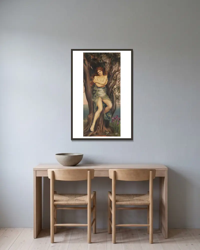 Dryáda, Evelyn De Morgan v rámu na stěně