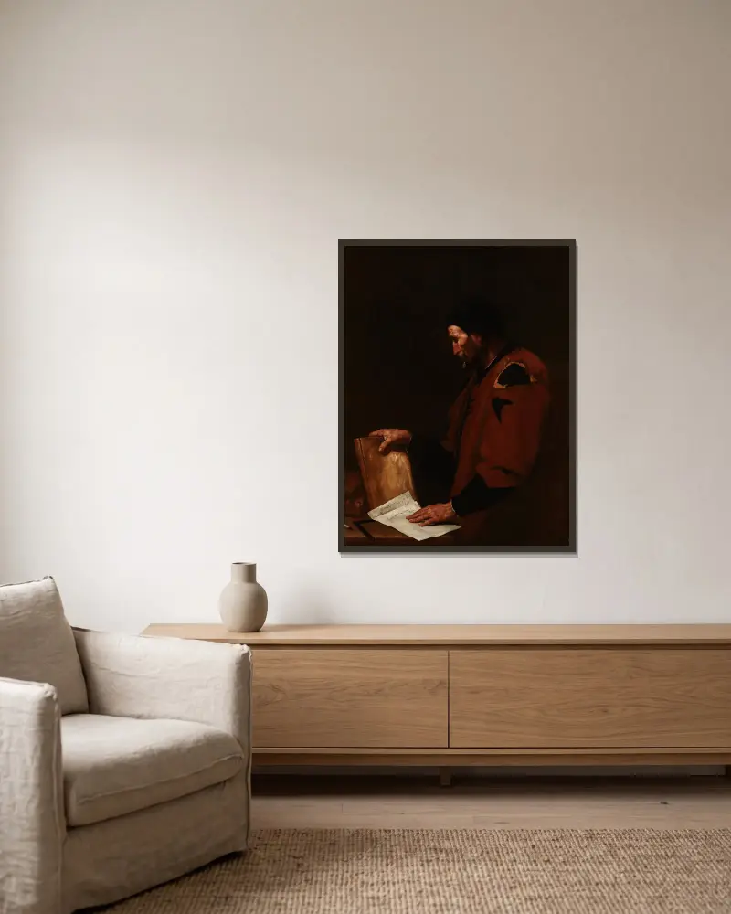 Ein Philosoph, vermutlich Euklid von Jusepe de Ribera gerahmt an einer Wand