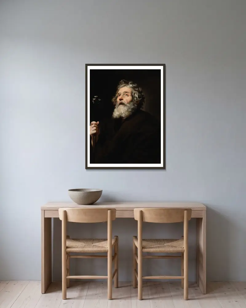 Święty Józef – nr 2, Jusepe de Ribera w ramie na ścianie