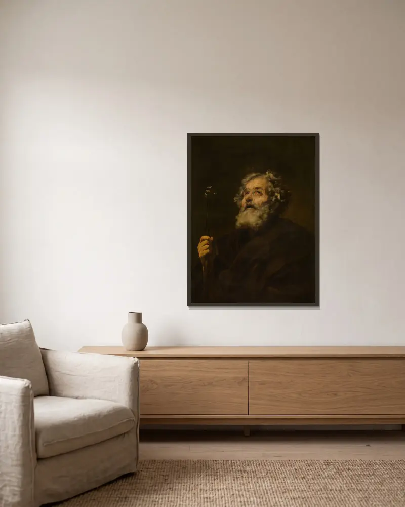 Saint Joseph – nr 1 av Jusepe de Ribera inramad på en vägg