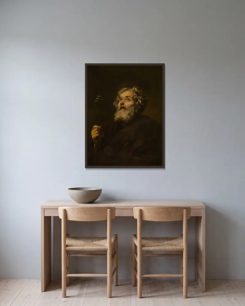 Saint Joseph – nr 1 av Jusepe de Ribera inramad på en vägg