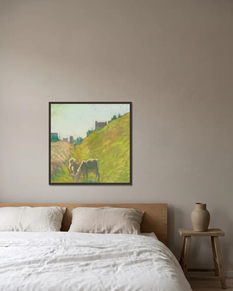 Goats Grazing, Rodolphe De Saegher v rámu na stěně