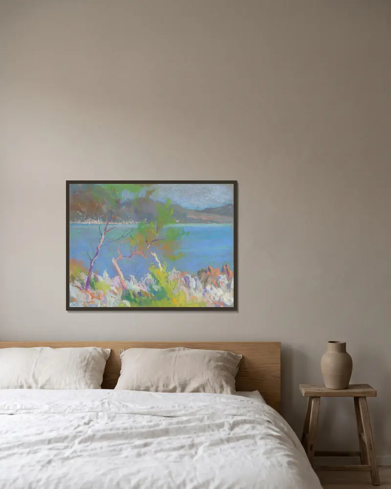 Sharp Coast (Côte d’Azur) av Rodolphe De Saegher inramad på en vägg