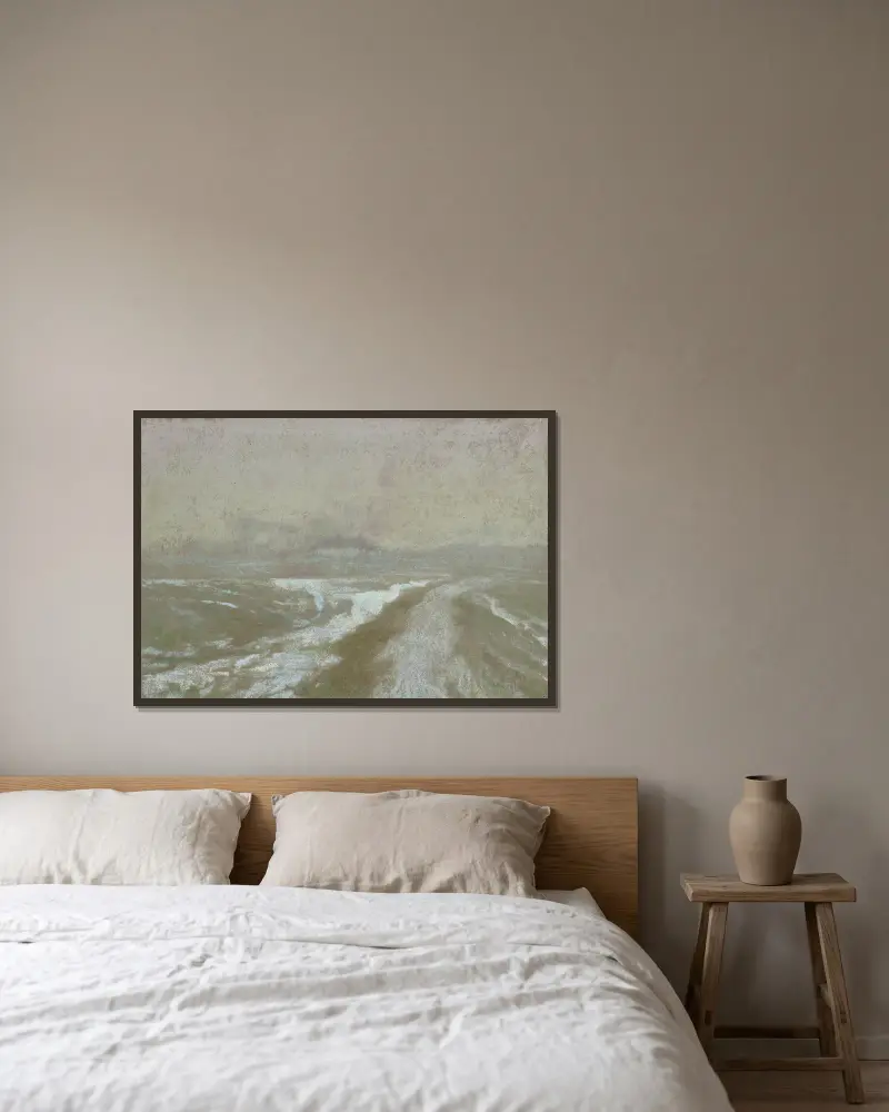 Winter Landscape av Rodolphe De Saegher inramad på en vägg