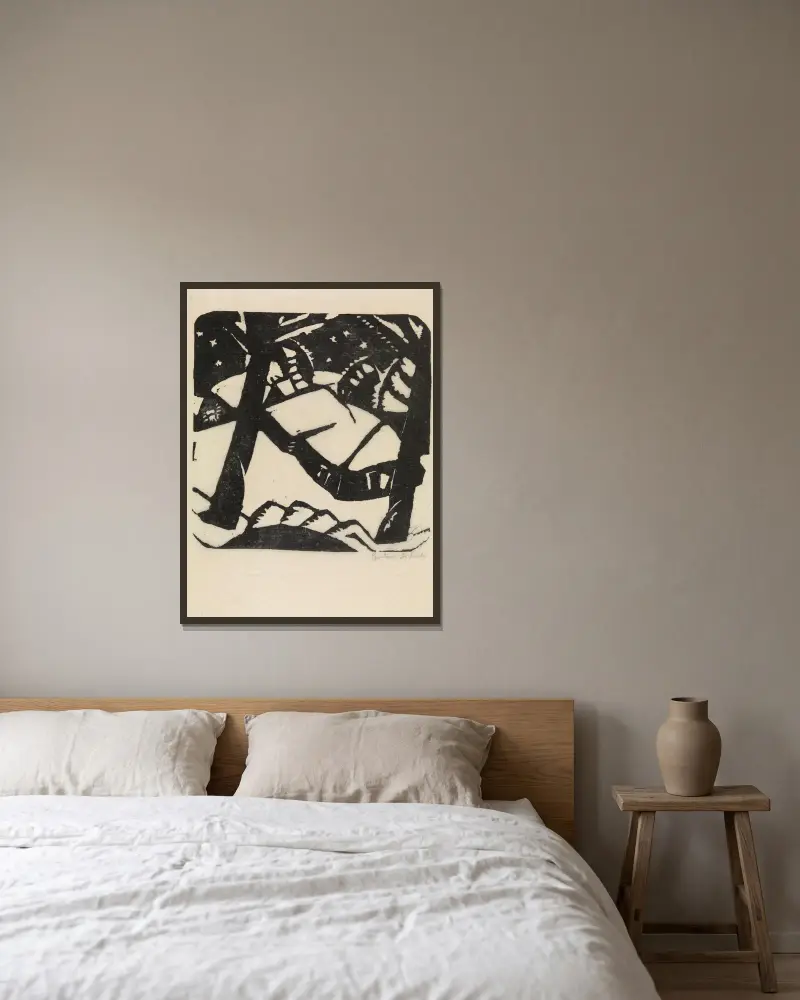 Ein Winterabend von Gustave De Smet gerahmt an einer Wand