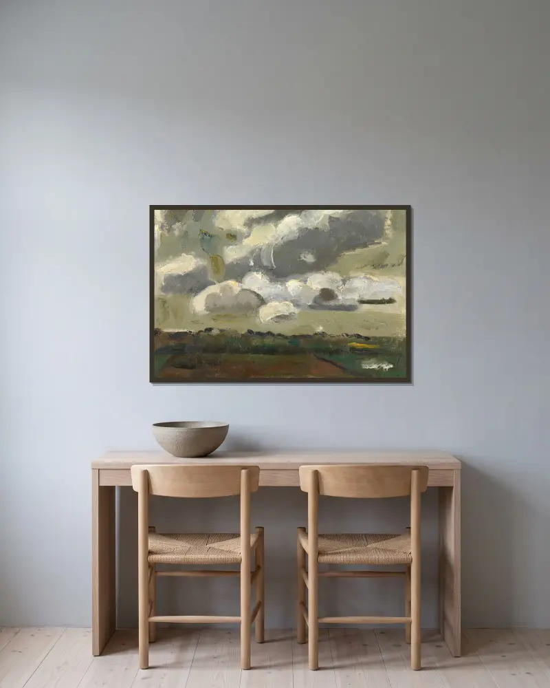 Mraky, Gustave De Smet v rámu na stěně