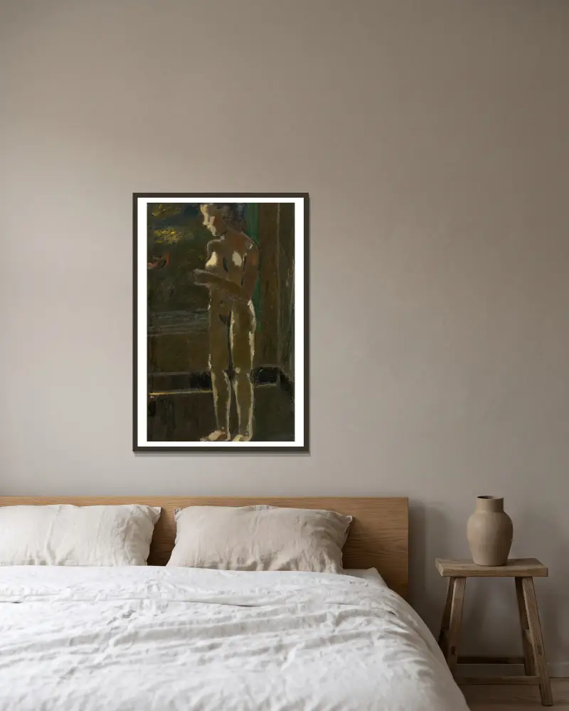 Stehender Akt von Gustave De Smet gerahmt an einer Wand