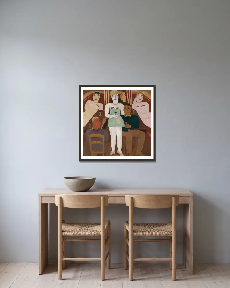 Das gute Haus von Gustave De Smet gerahmt an einer Wand