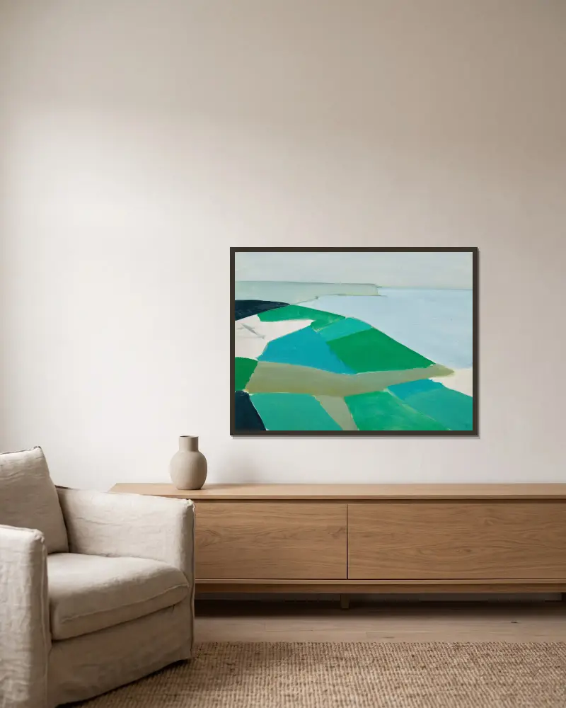 Cap Blanc Nez av Nicolas De Staël inramad på en vägg