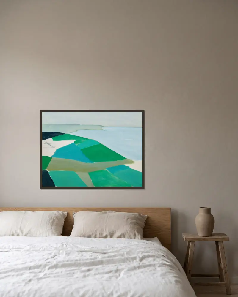 Cap Blanc Nez av Nicolas De Staël inramad på en vägg