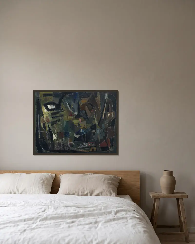 Der Anteil des Windes von Nicolas De Staël gerahmt an einer Wand