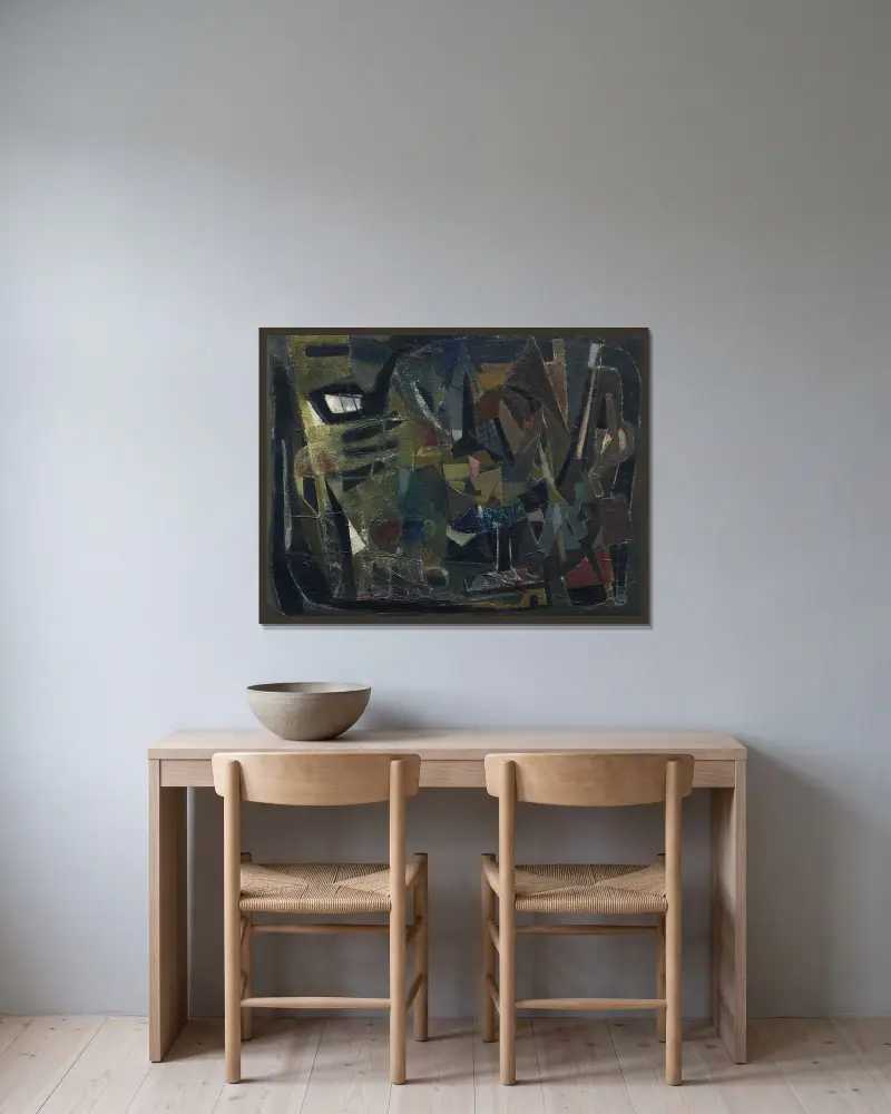Der Anteil des Windes von Nicolas De Staël gerahmt an einer Wand
