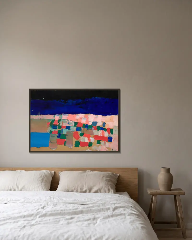 Le Lavandou von Nicolas De Staël gerahmt an einer Wand