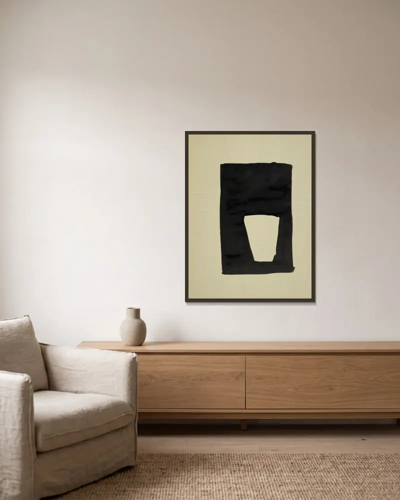 L'Extravagant, 1951 – Nr. 2, Nicolas De Staël v rámu na stěně