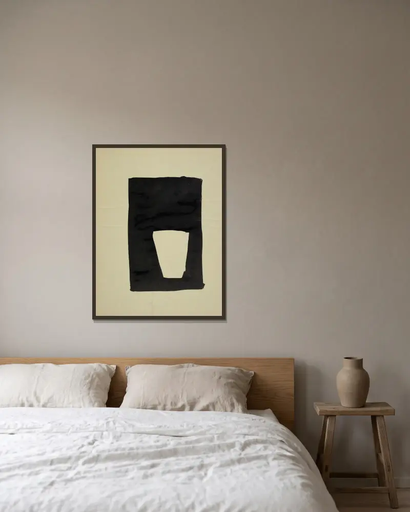 L'Extravagant, 1951 – Nr. 2, Nicolas De Staël v rámu na stěně