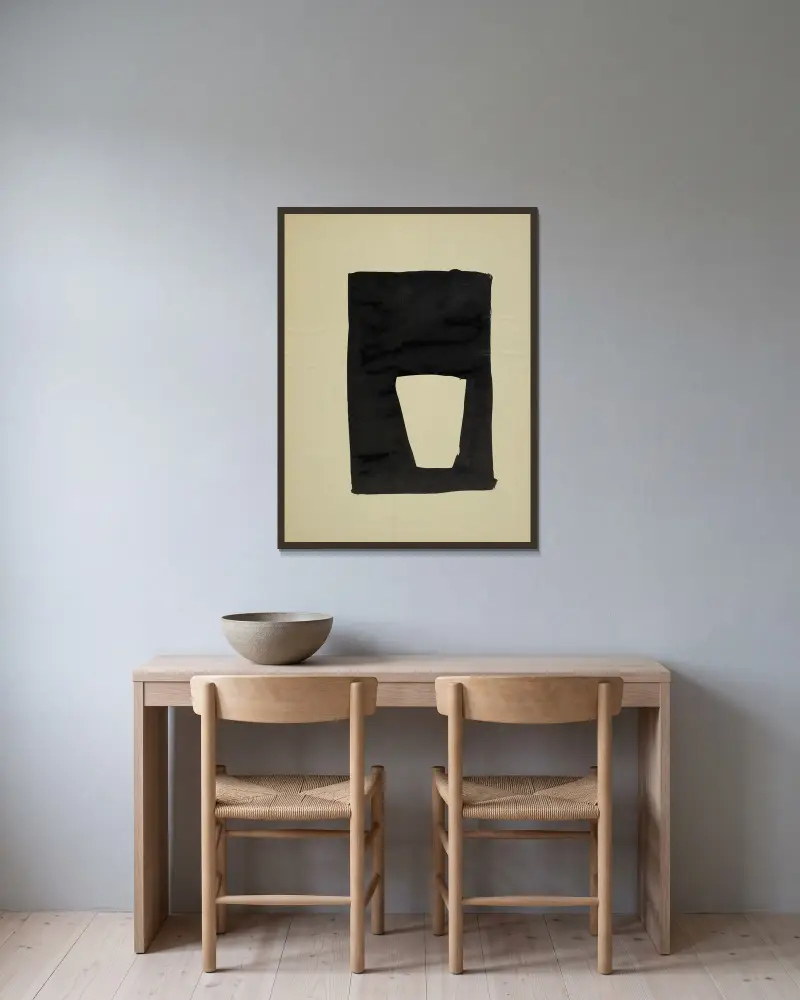 L'Extravagant, 1951 – Nr. 2, Nicolas De Staël v rámu na stěně