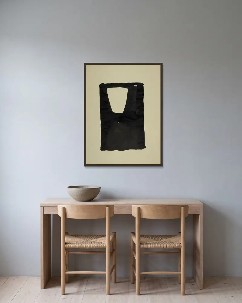Extravagantní, 1951 – Nr. 1, Nicolas De Staël v rámu na stěně