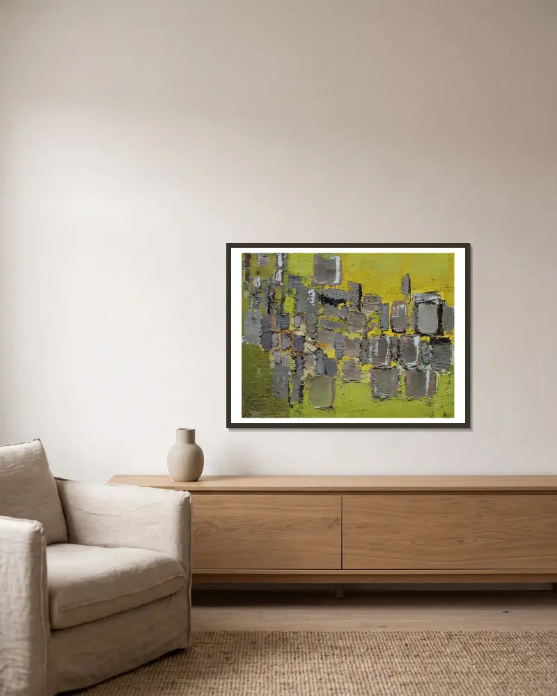 Paysage, 1951 – nr 2 av Nicolas De Staël inramad på en vägg