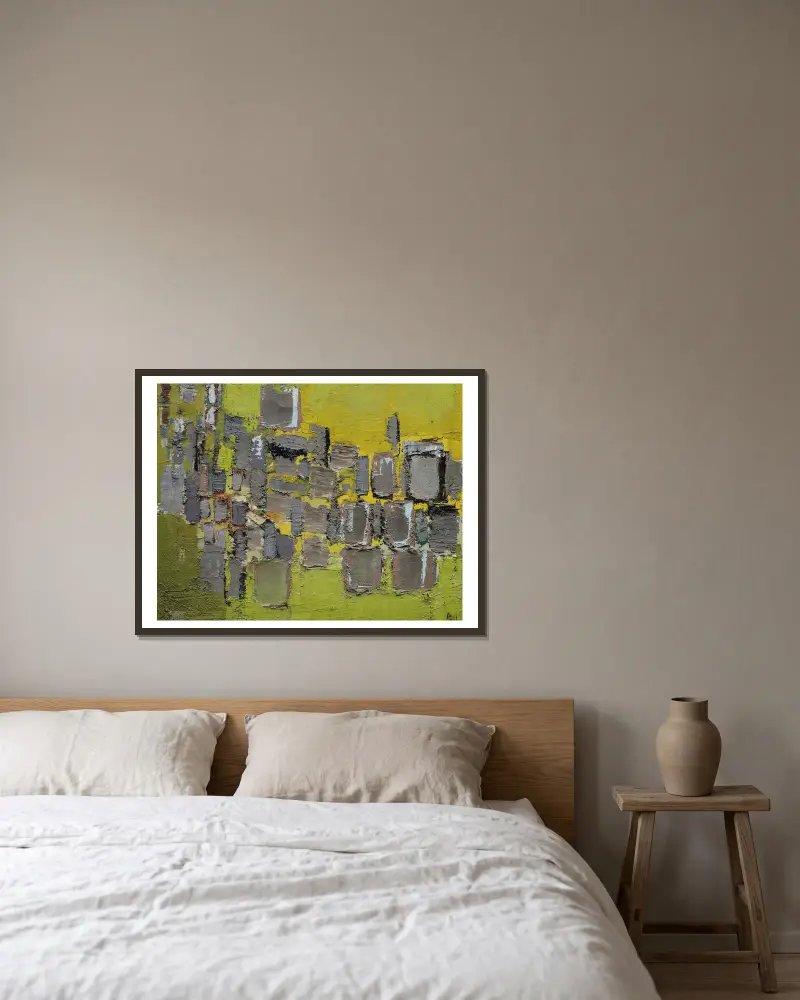 Paysage, 1951 – nr 2 av Nicolas De Staël inramad på en vägg