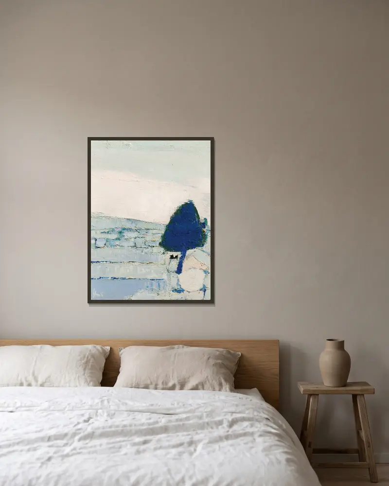 Provence-landskap, Nicolas De Staël v rámu na stěně