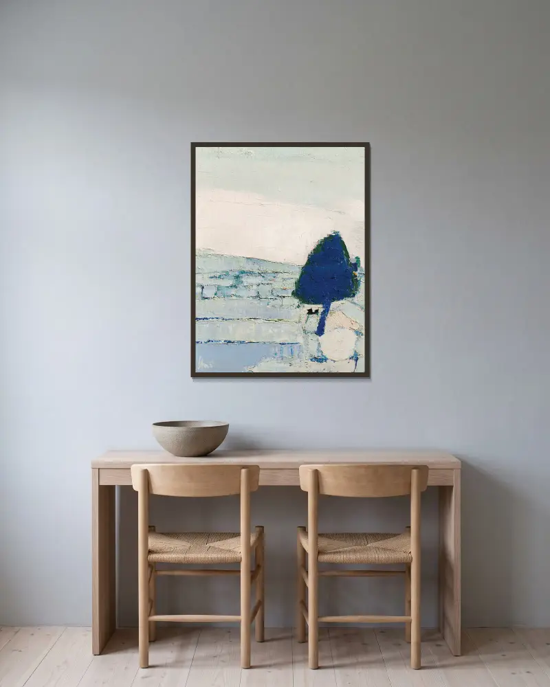 Provence-landskap, Nicolas De Staël v rámu na stěně