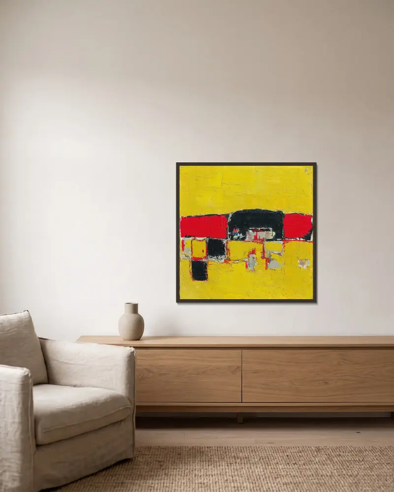 Paysage, 1951 – nr 1 av Nicolas De Staël inramad på en vägg