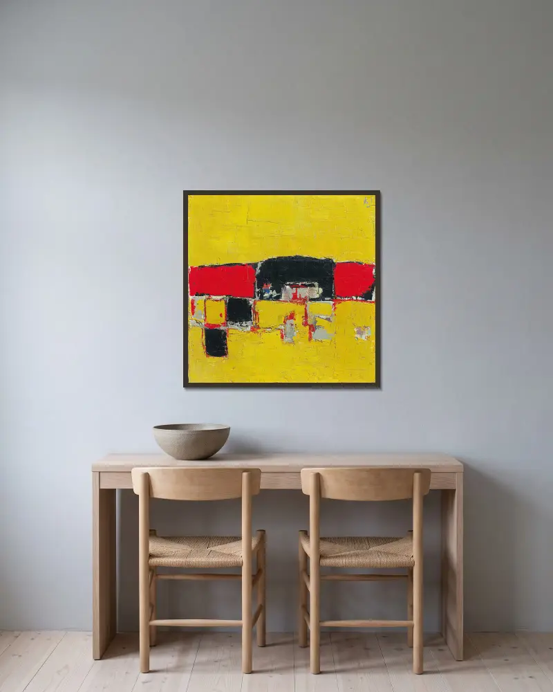 Paysage, 1951 – nr 1 av Nicolas De Staël inramad på en vägg