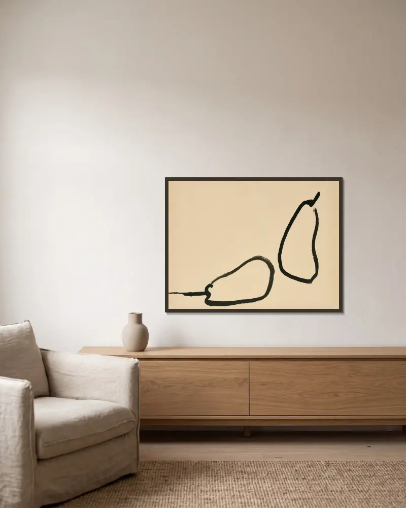 Poires av Nicolas De Staël inramad på en vägg