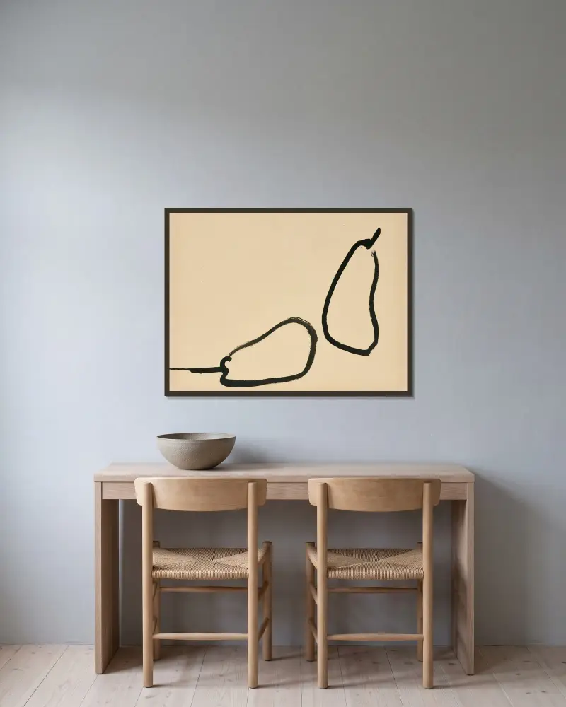Poires av Nicolas De Staël inramad på en vägg