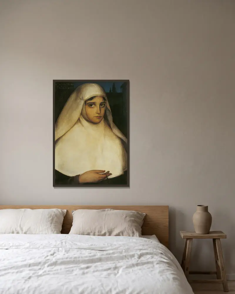 Jeptiška, Julio Romero De Torres v rámu na stěně