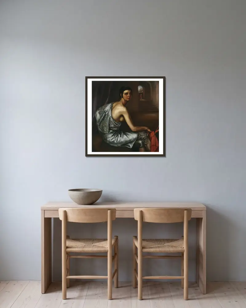 Dívka toreadora, Julio Romero De Torres v rámu na stěně