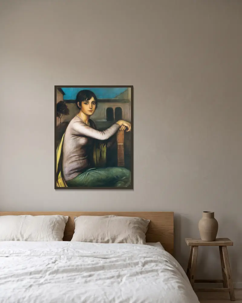 Andaluský smutek, Julio Romero De Torres v rámu na stěně