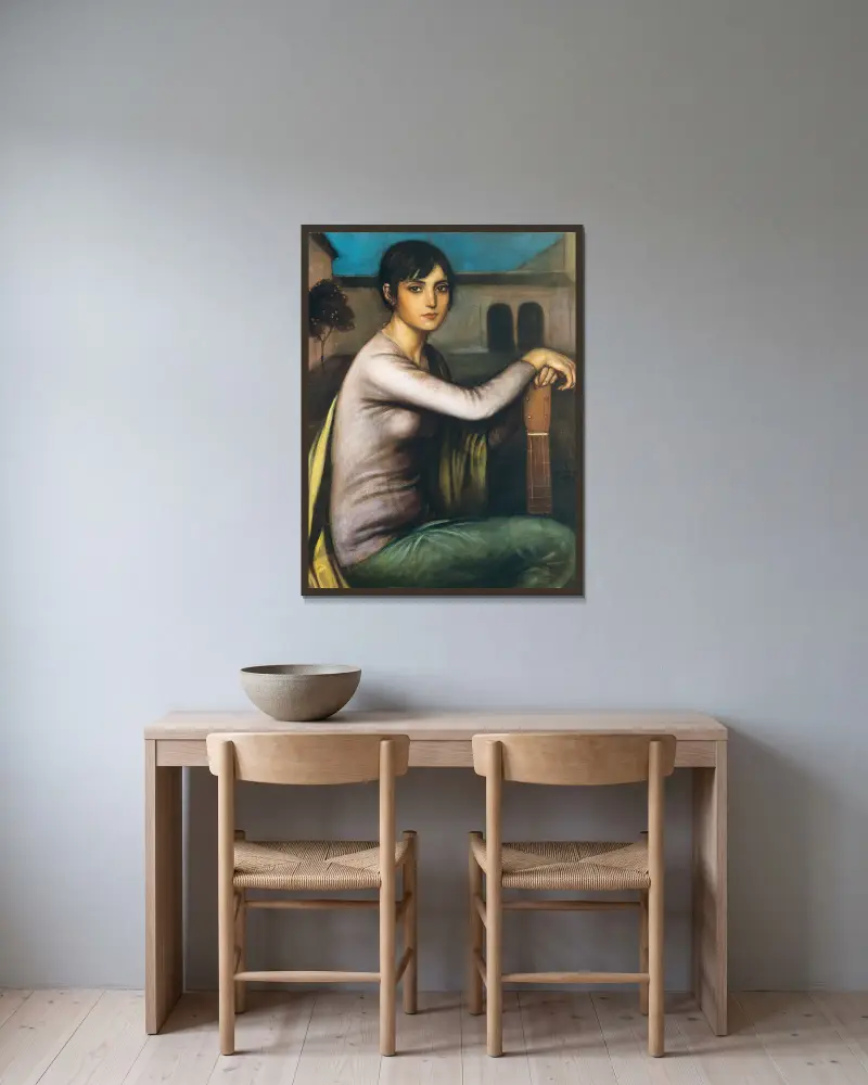 Andaluský smutek, Julio Romero De Torres v rámu na stěně