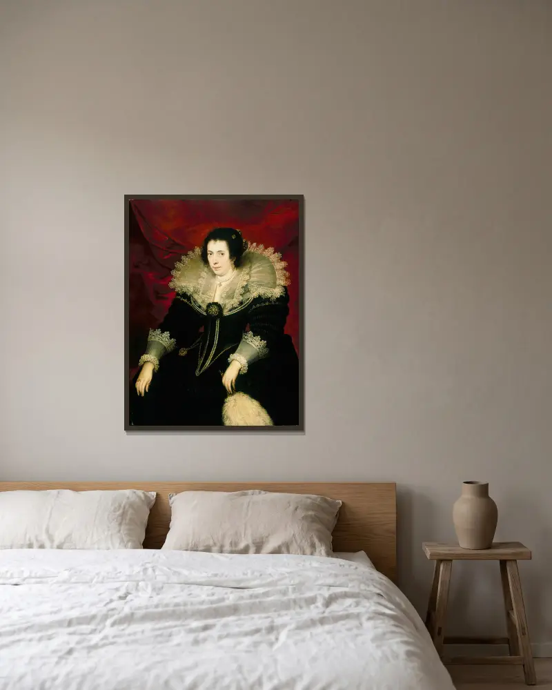 A Woman av Cornelis de Vos inramad på en vägg