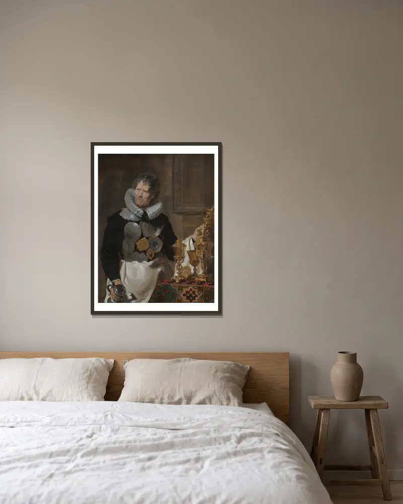Abraham Grapheus av Cornelis de Vos inramad på en vägg