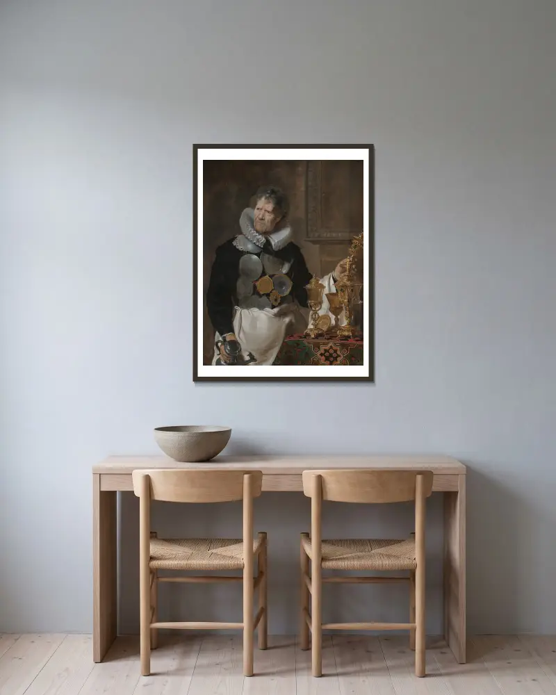 Abraham Grapheus av Cornelis de Vos inramad på en vägg